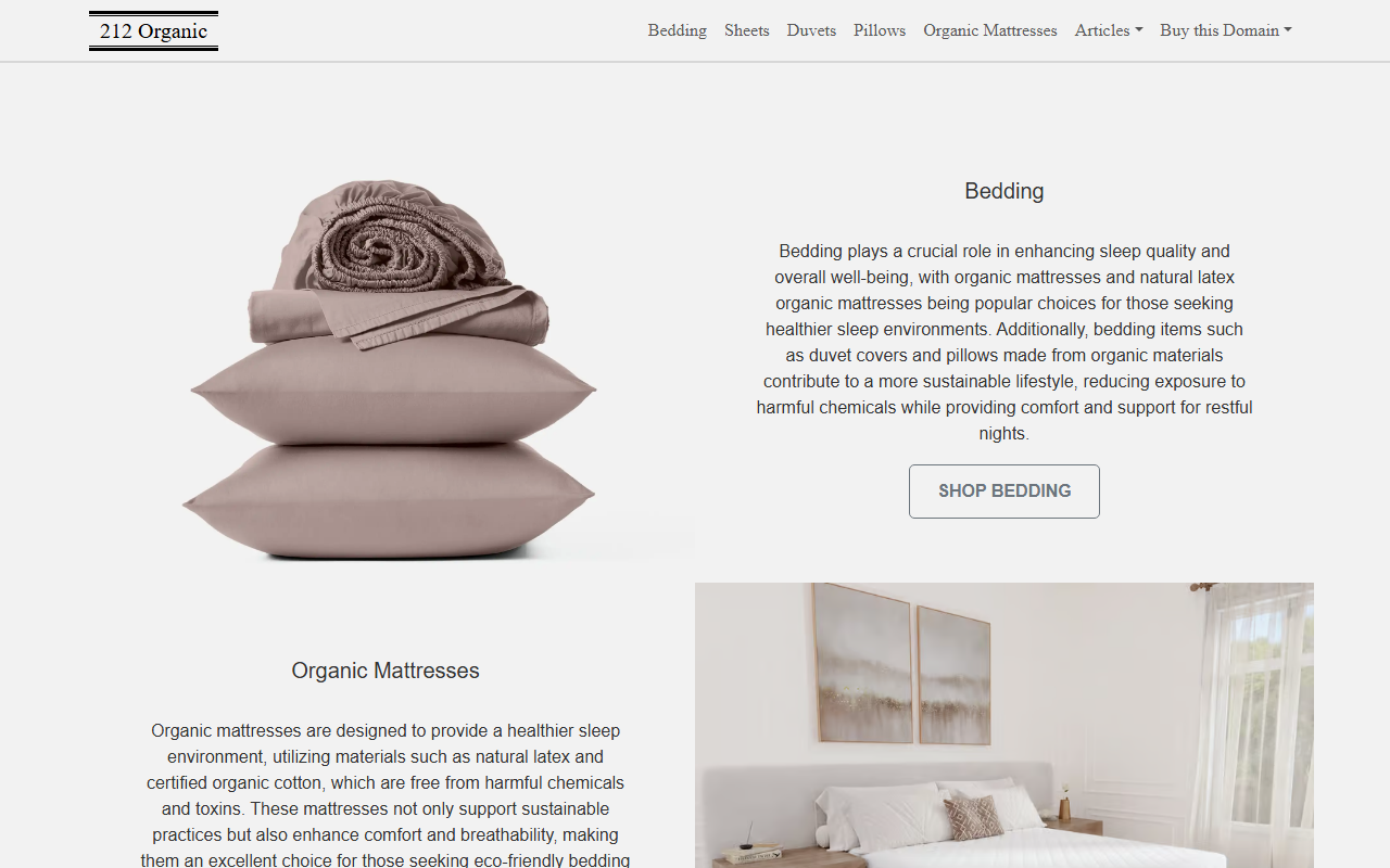 212organic.com screenshot