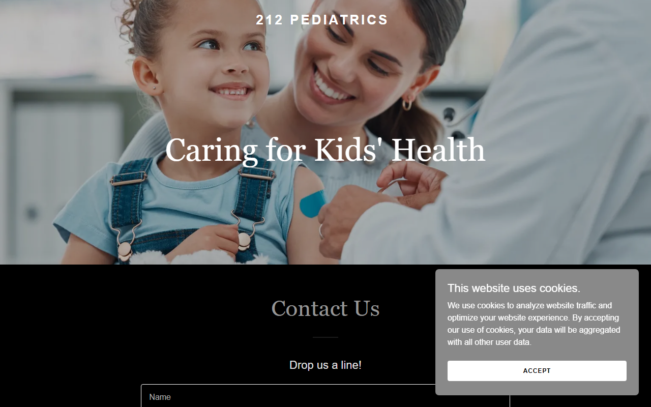 212pediatrics.com screenshot