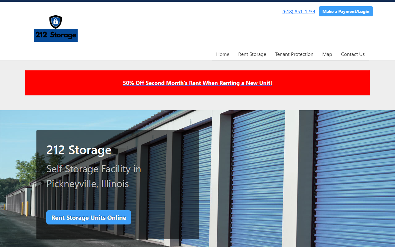 212selfstorage.com screenshot
