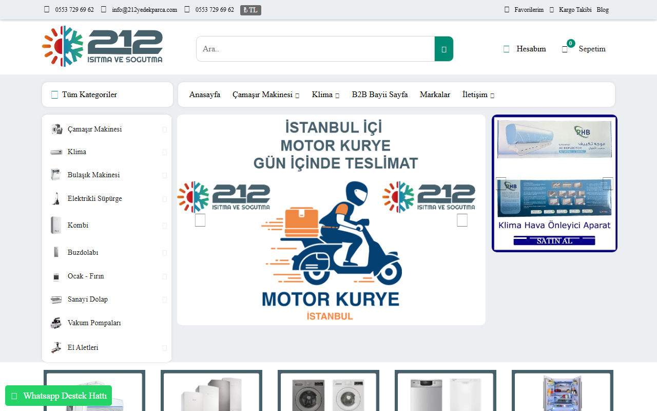 212yedekparca.com screenshot