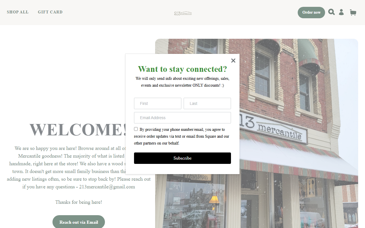 213mercantile.com screenshot