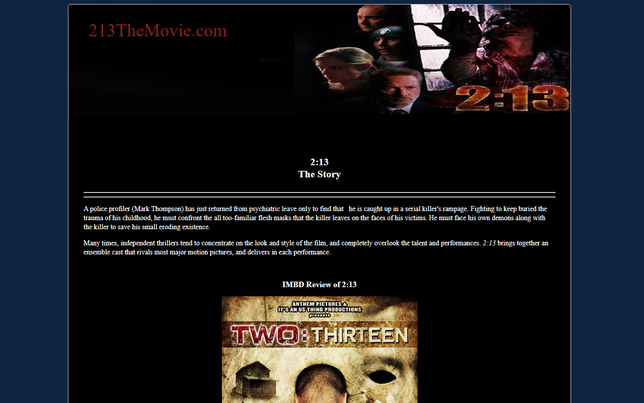 213themovie.com screenshot