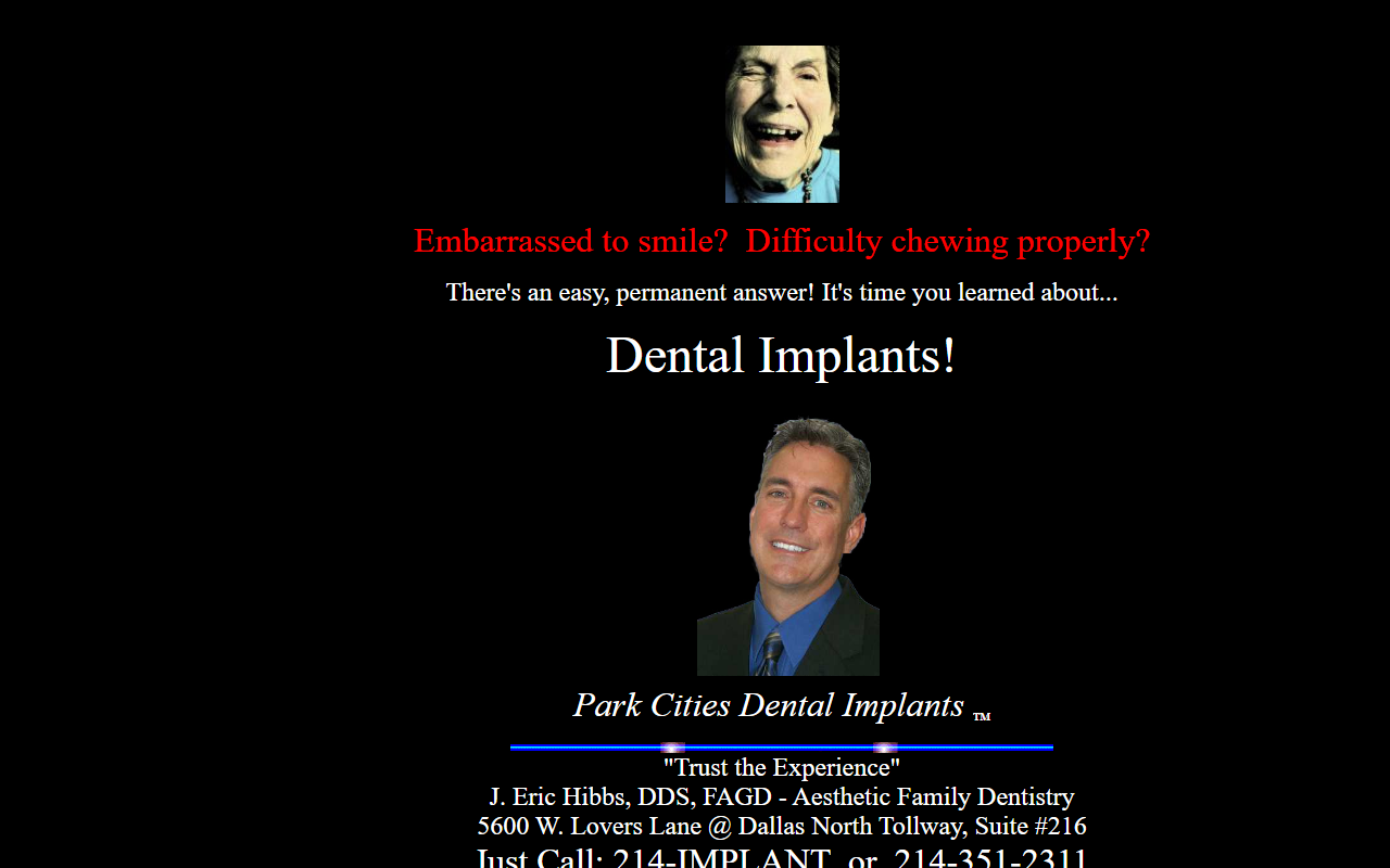 214-implant.com screenshot
