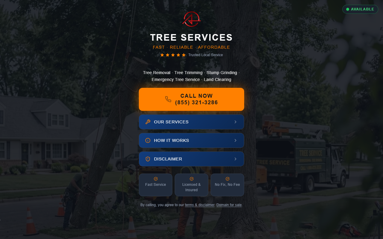 215-cut-tree.com screenshot