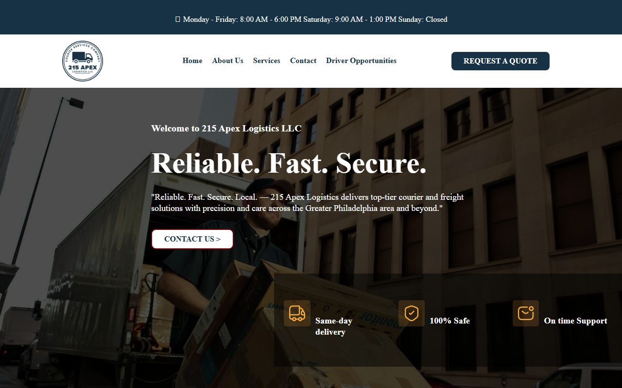 215apexlogistics.com screenshot