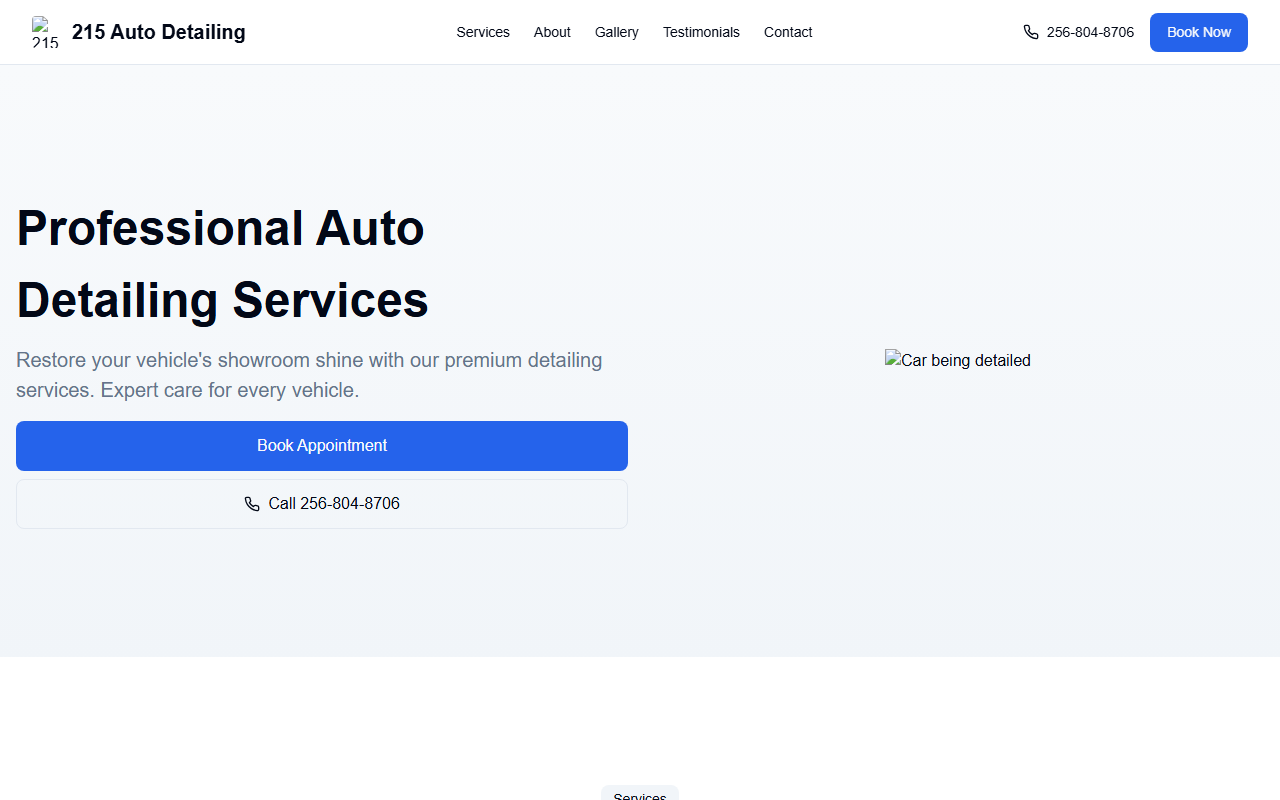 215autodetailing.com screenshot