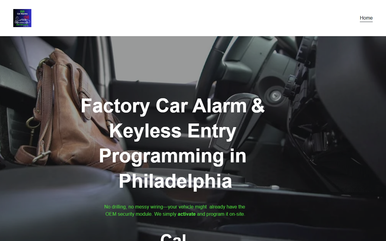 215caralarms.com screenshot