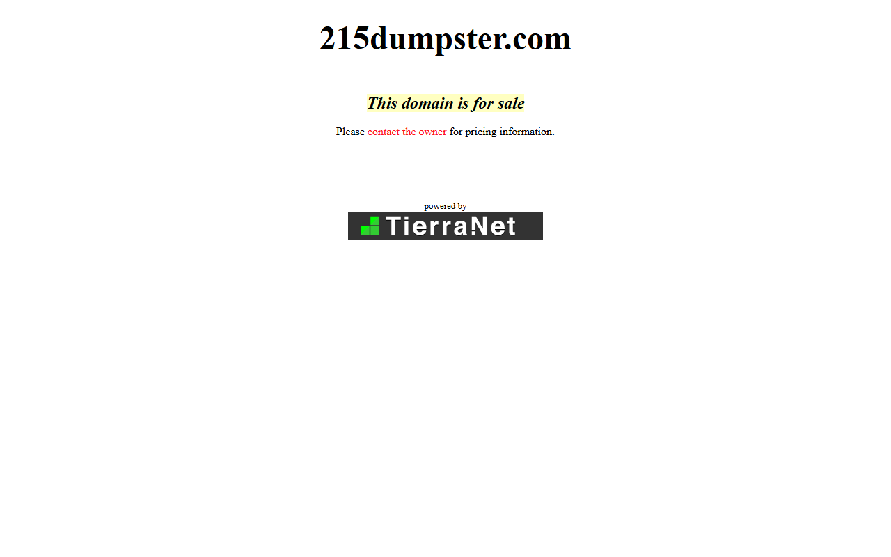 215dumpster.com screenshot