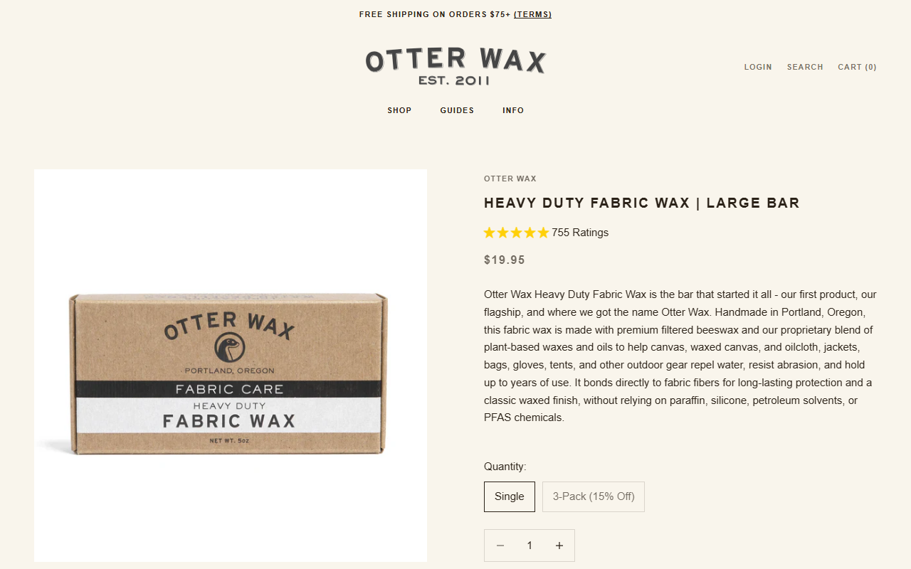 215fabricwax.com screenshot