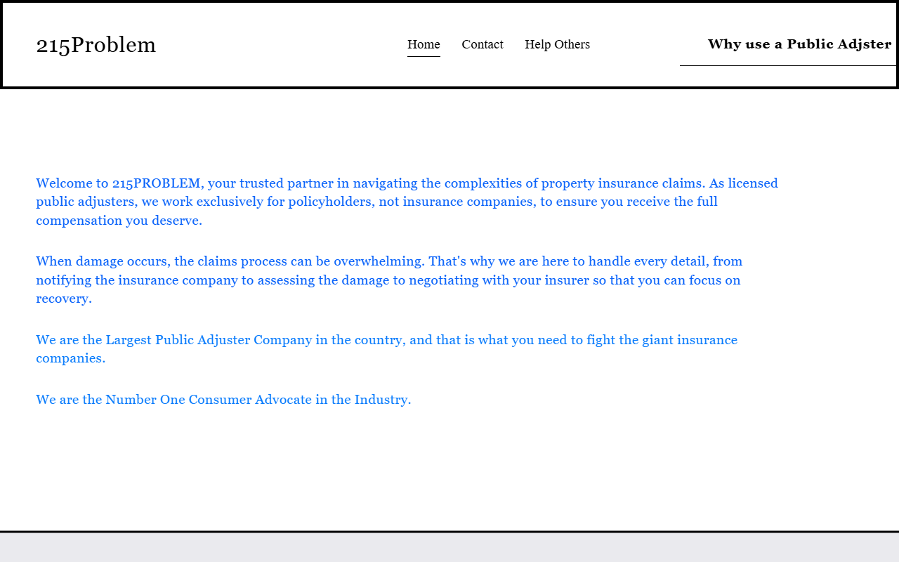 215problem.com screenshot