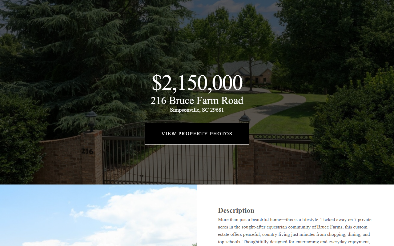 216brucefarmroad.com screenshot