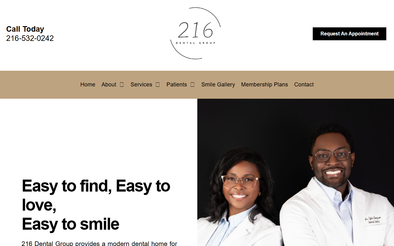 216dentalgroup.com screenshot