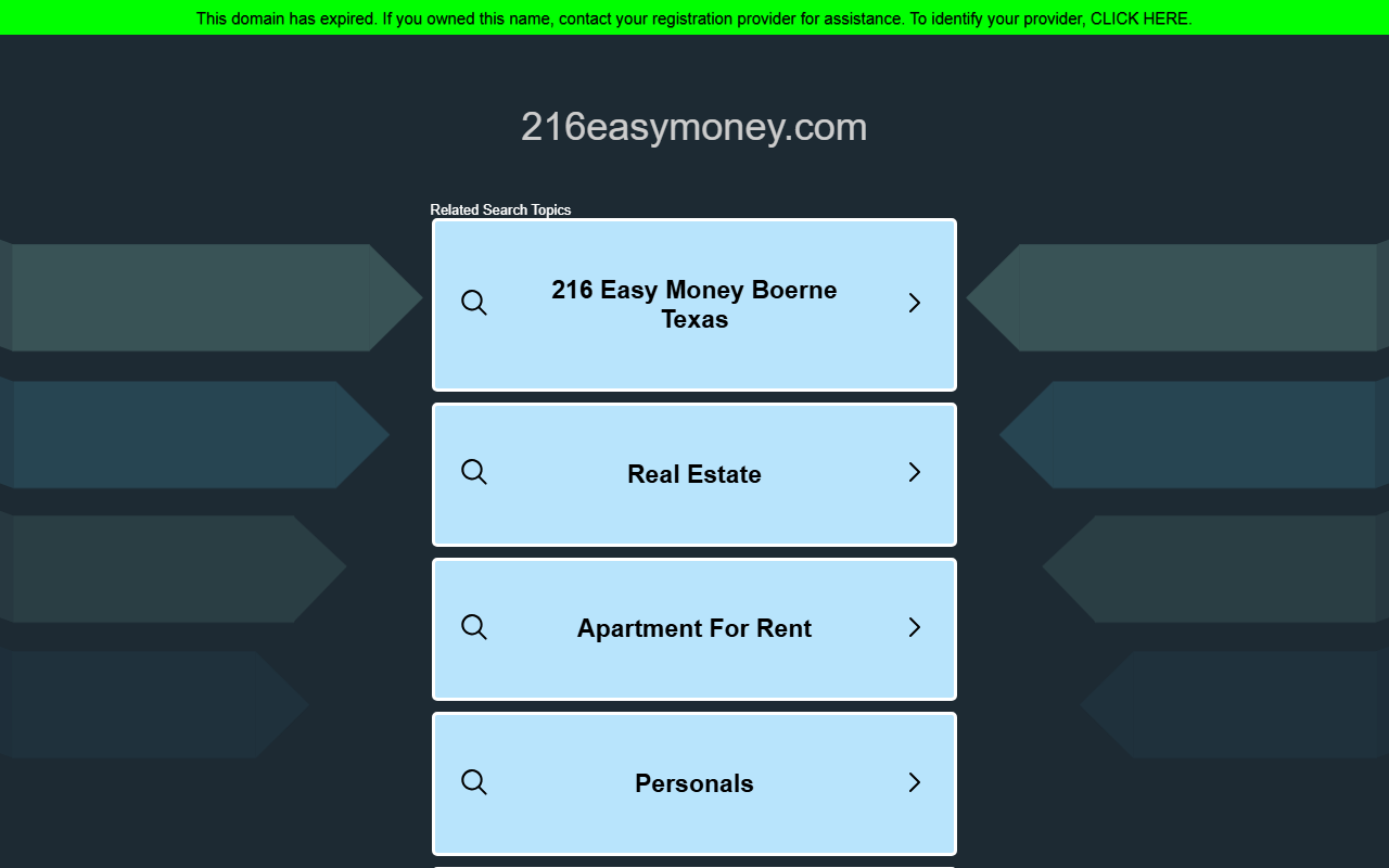 216easymoney.com screenshot