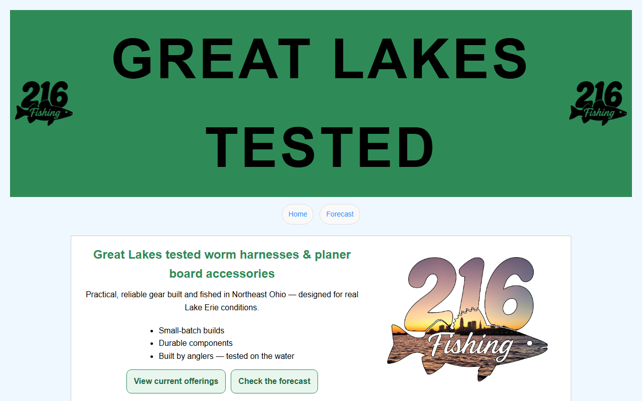 216fishing.com screenshot