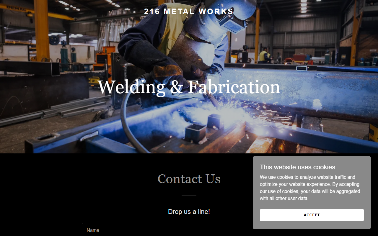 216metalworks.com screenshot