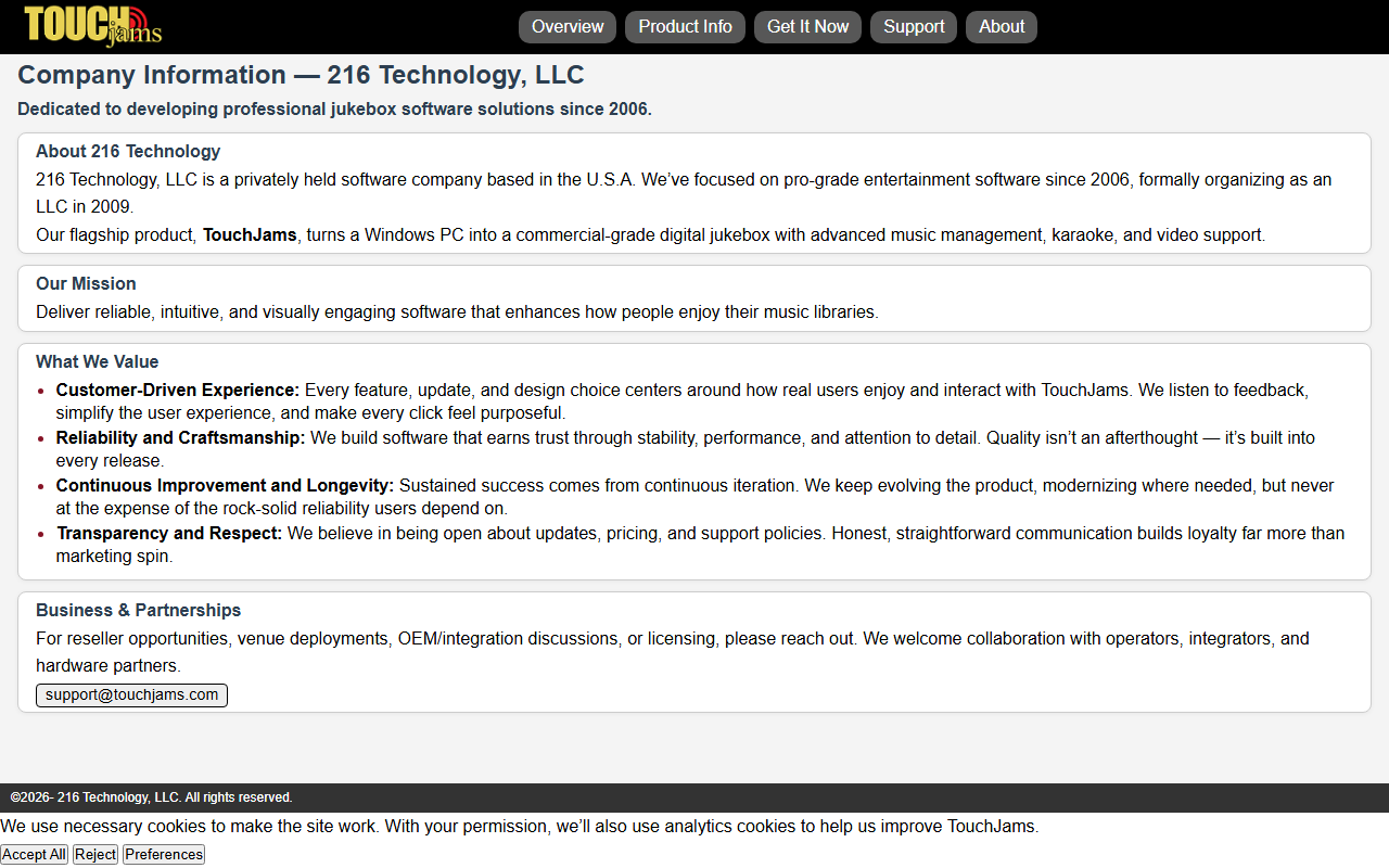 216technology.com screenshot