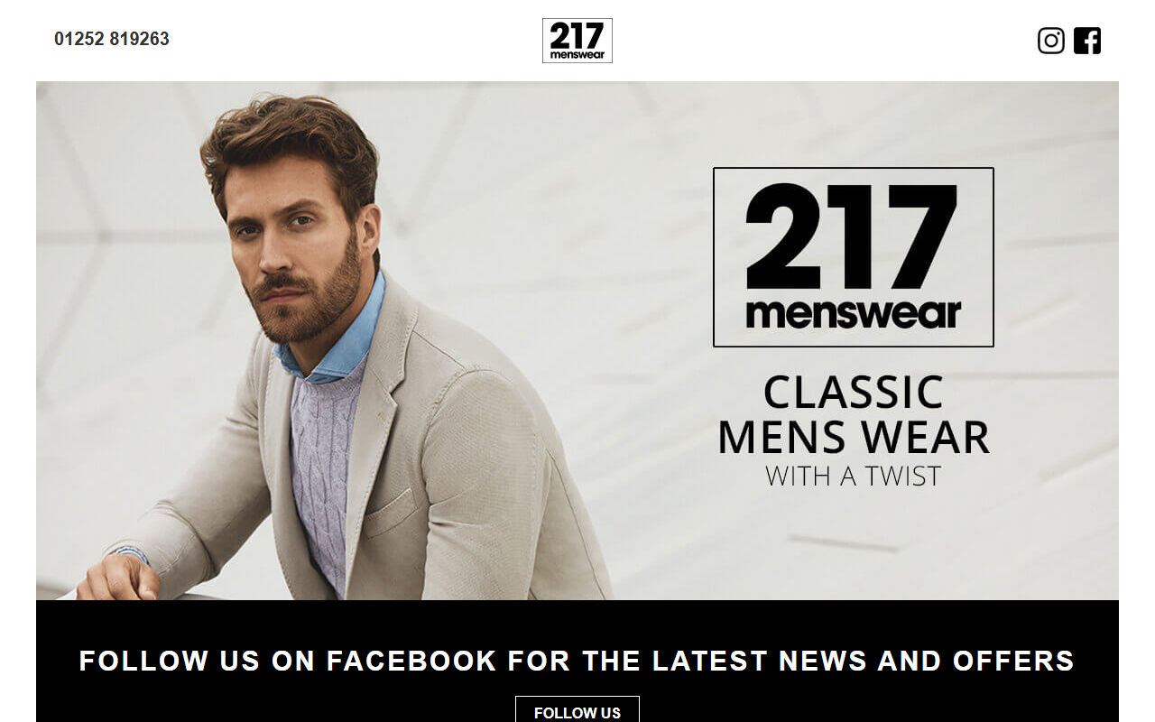 217menswear.com screenshot