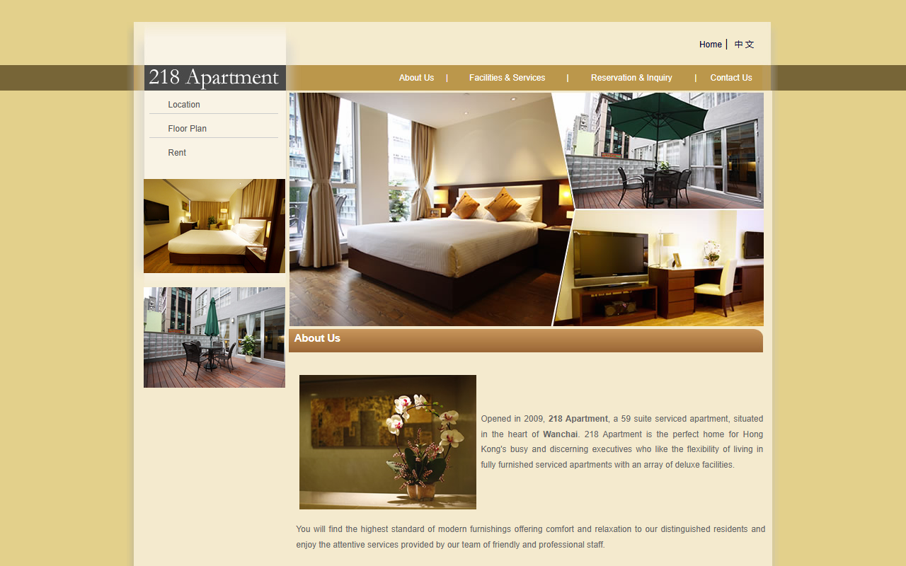 218apartment.com screenshot