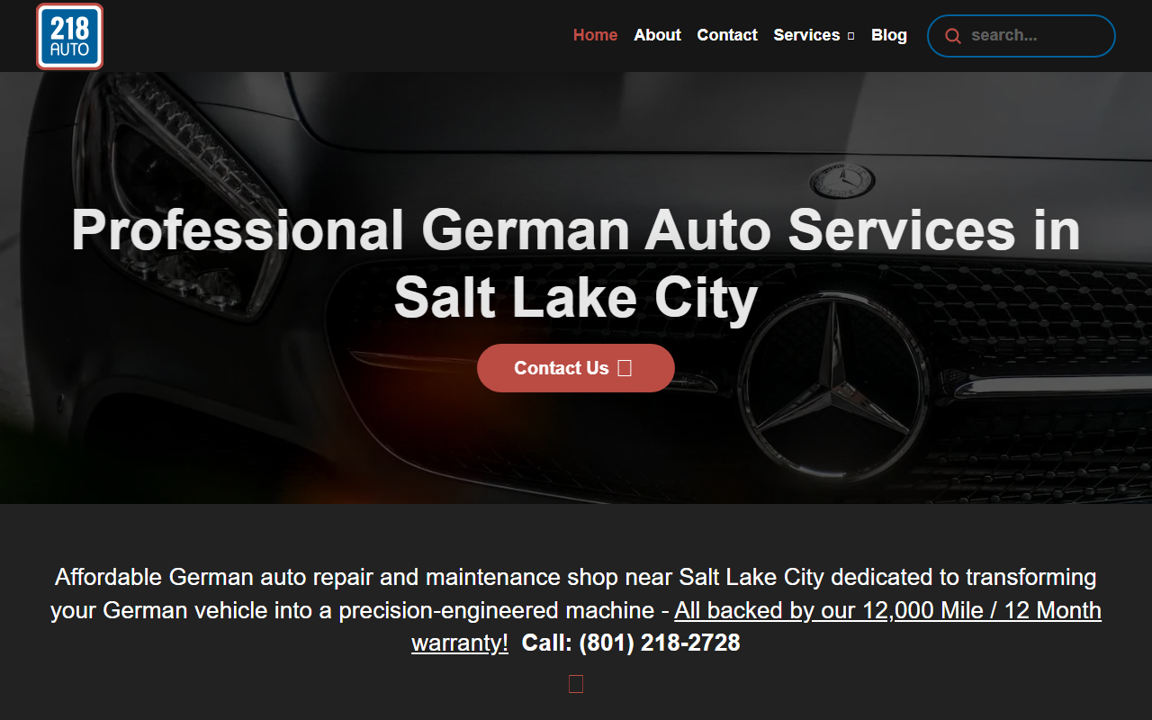 218automotive.com screenshot