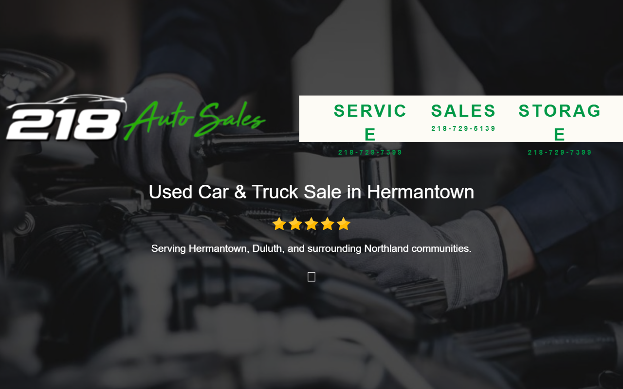 218autosales.com screenshot
