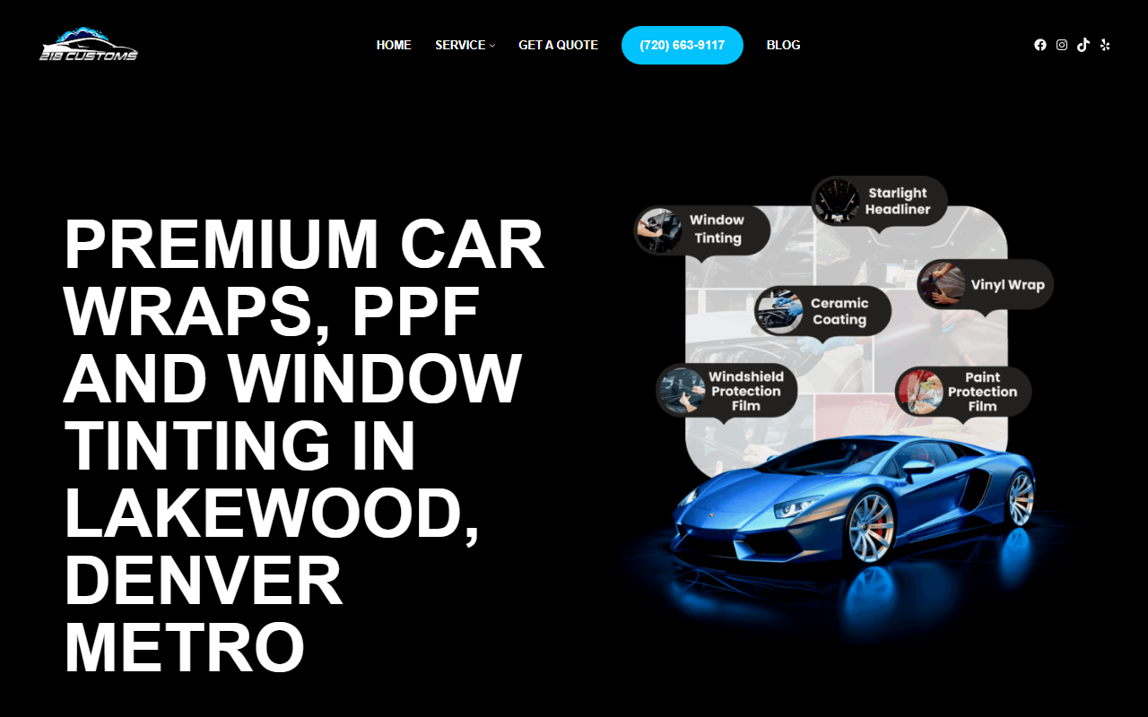218customs.com screenshot