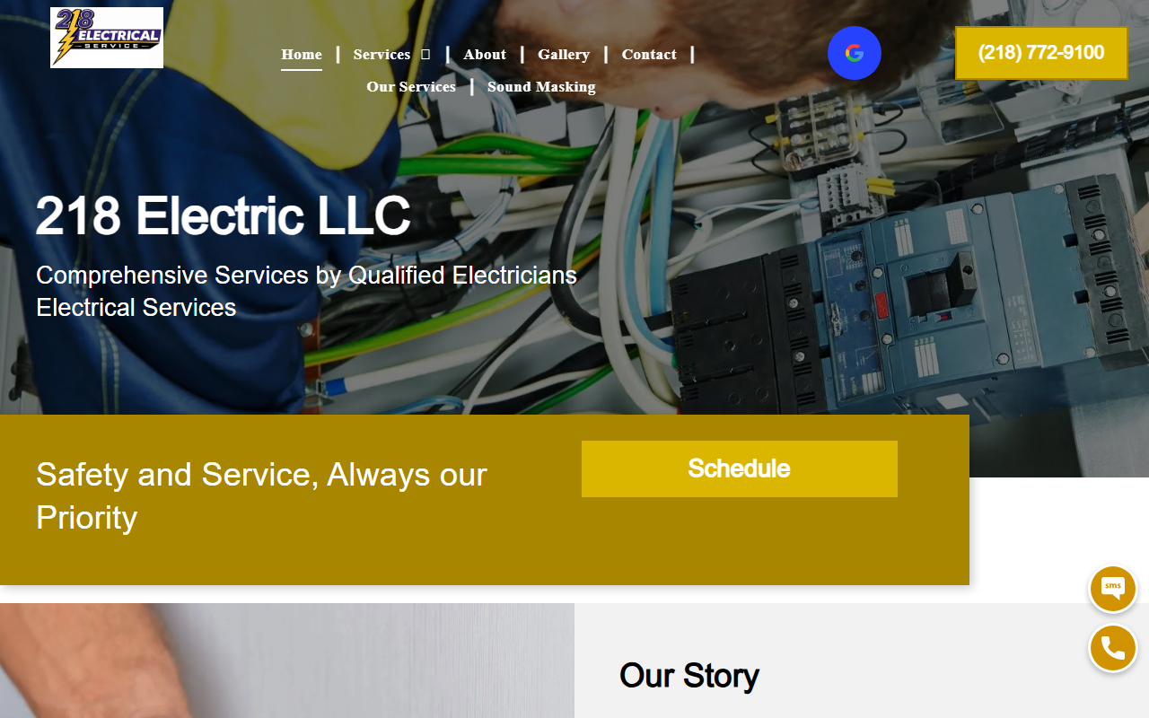 218electrical.com screenshot