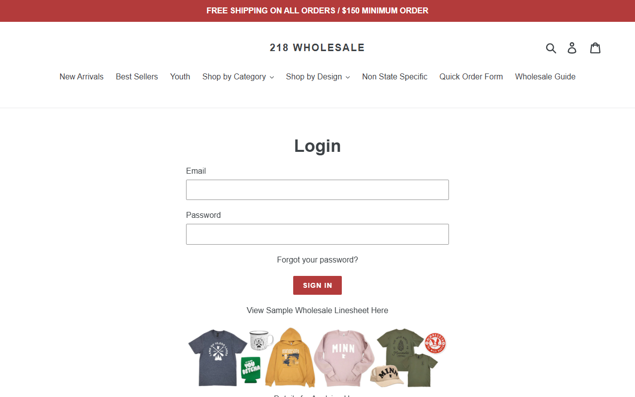 218wholesale.com screenshot
