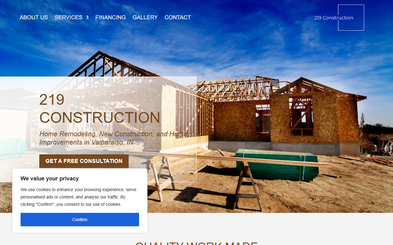 219construction.com screenshot