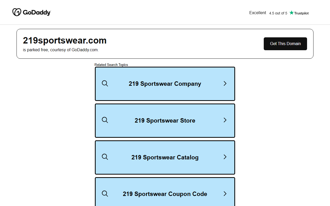 219sportswear.com screenshot