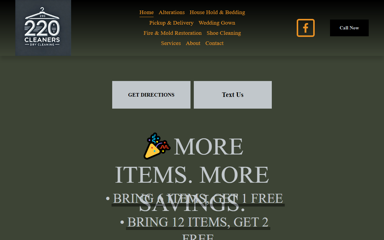220cleaners.com screenshot