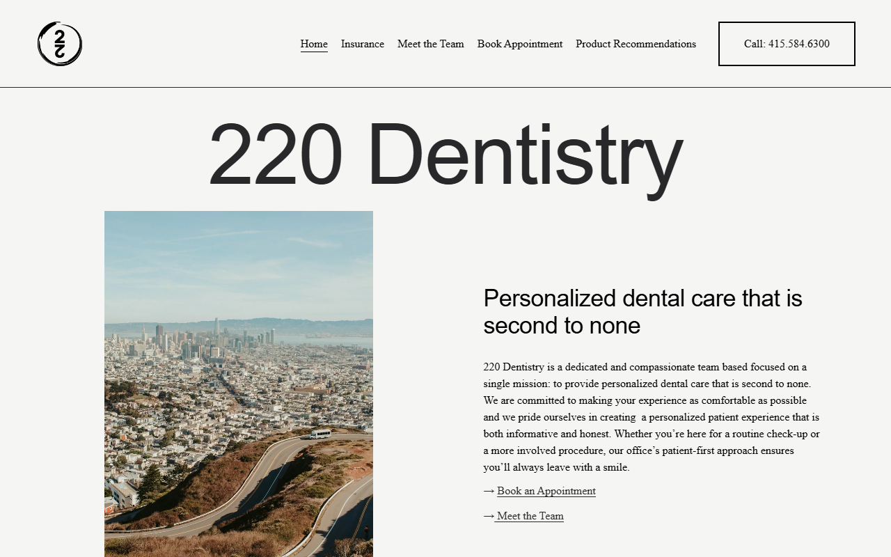 220dentistry.com screenshot