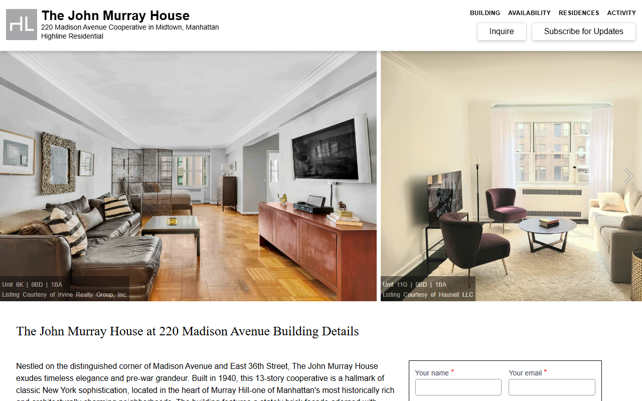 220madisonavenue.com screenshot