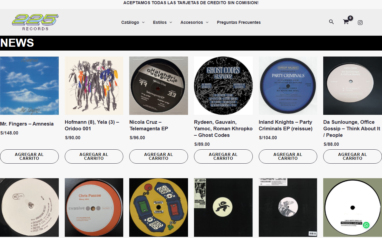 225-records.com screenshot