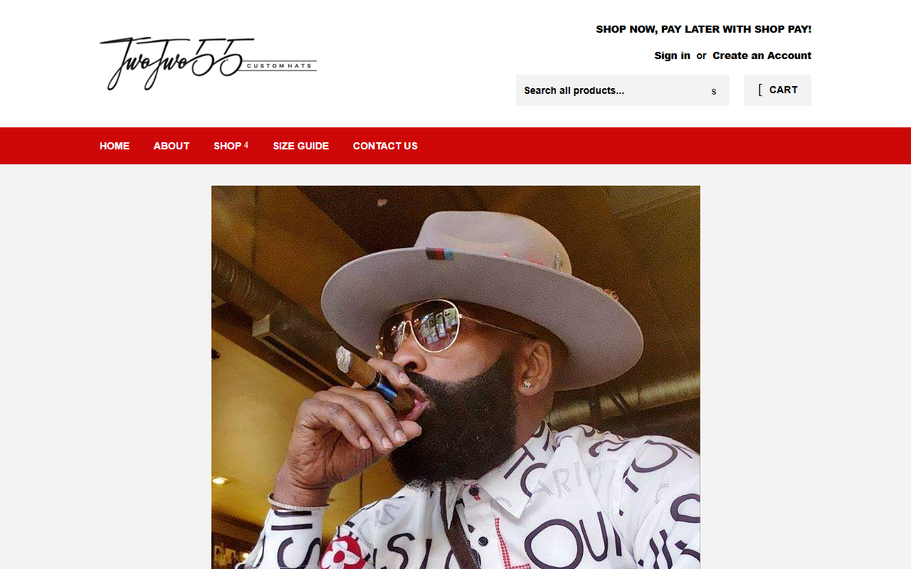 2255customhats.com screenshot