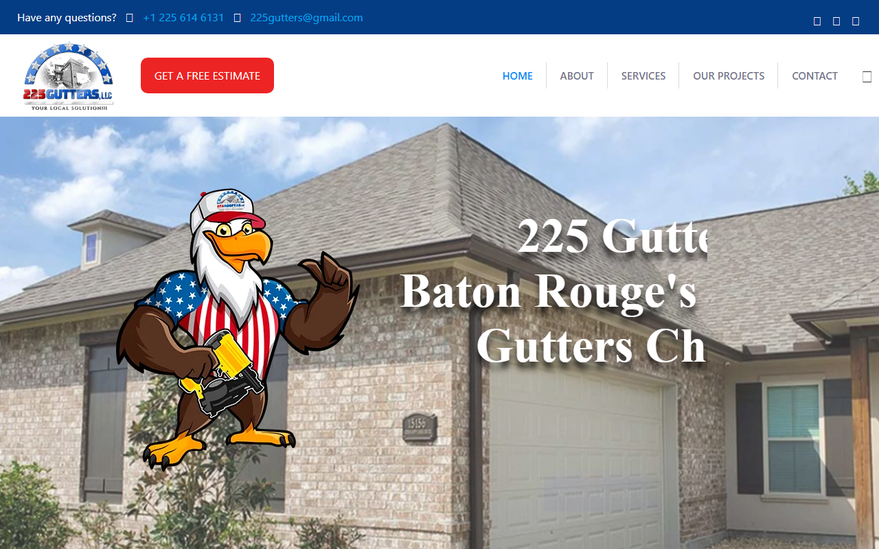 225gutters.com screenshot