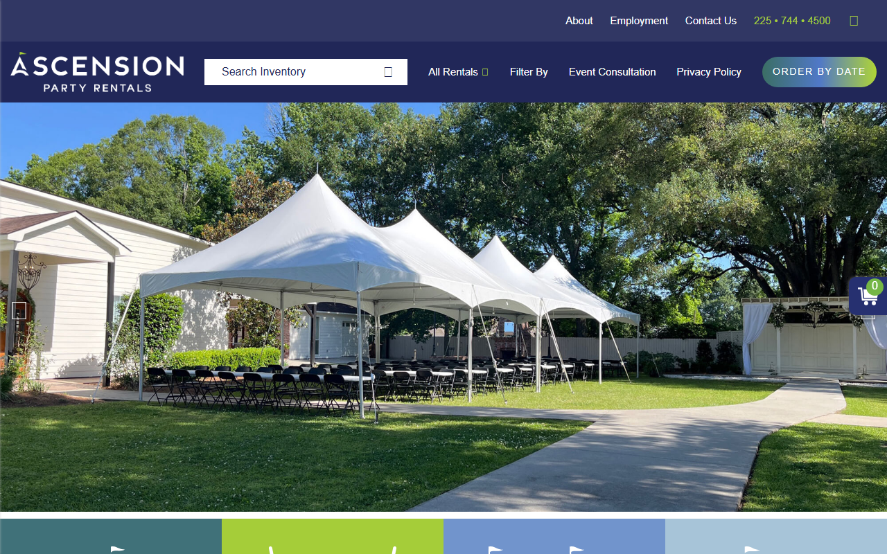 225partyrentals.com screenshot