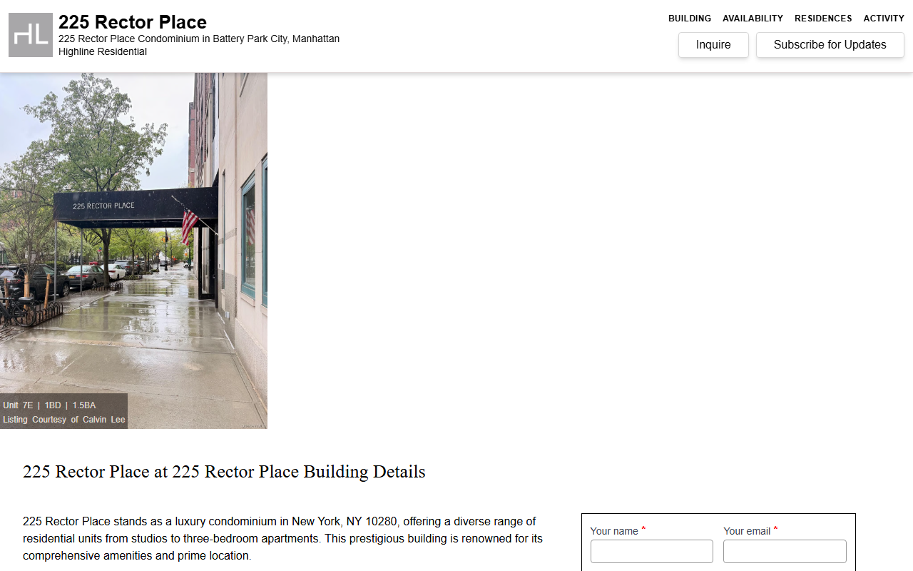 225rectorplaceny.com screenshot