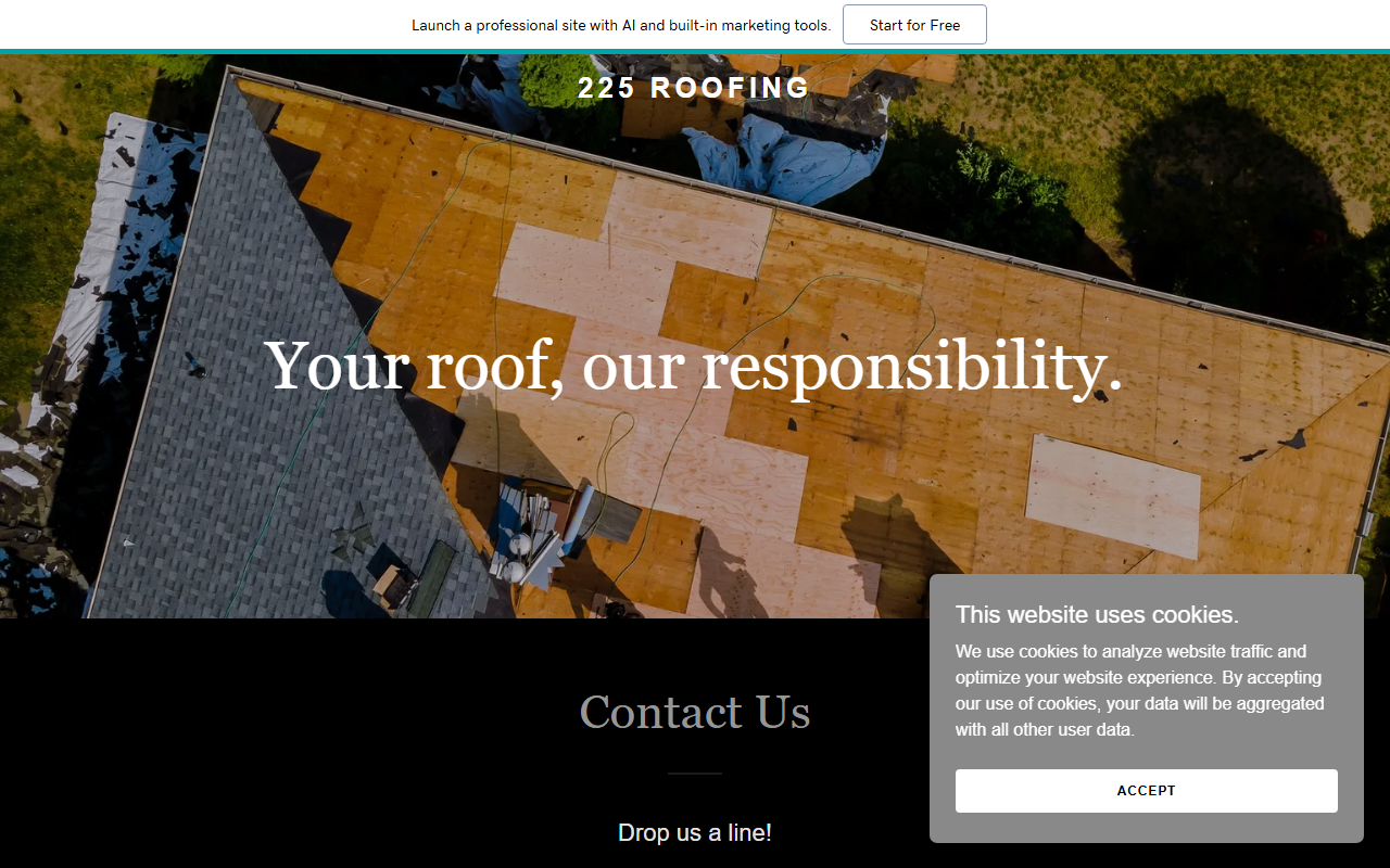 225roofing.com screenshot