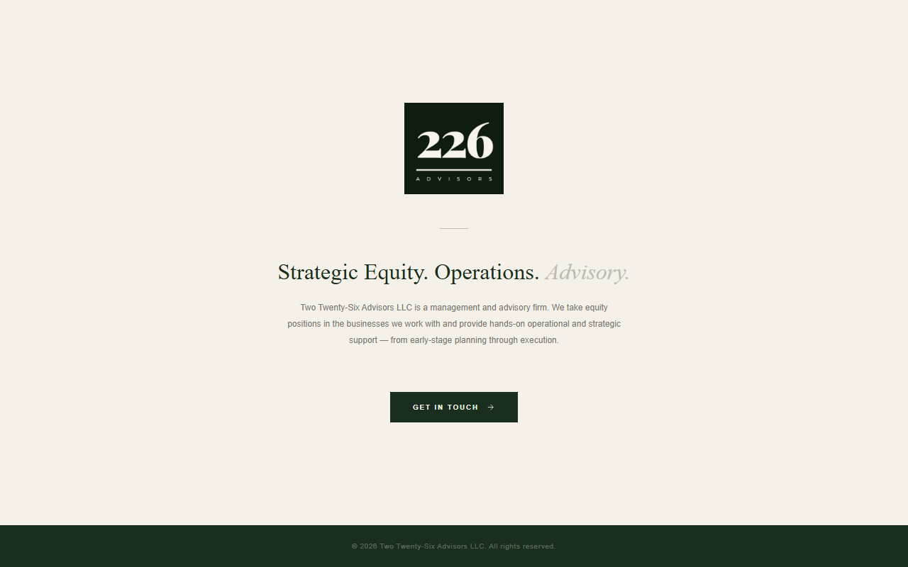 226advisors.com screenshot