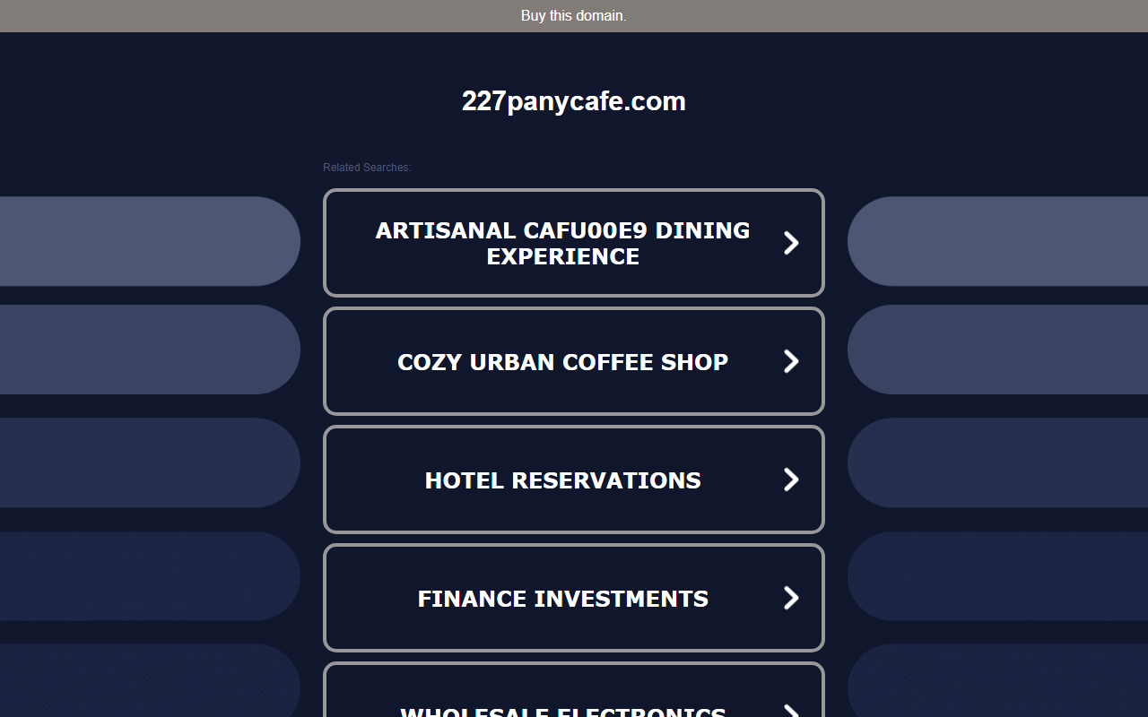 227panycafe.com screenshot