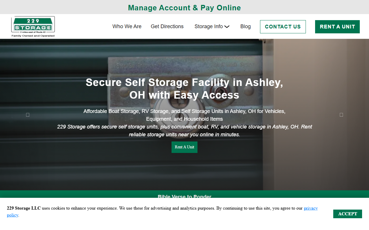 229storage.com screenshot