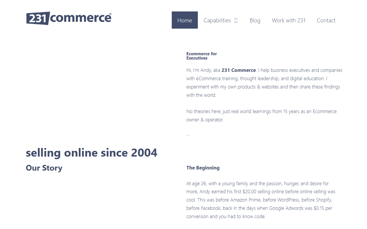 231commerce.com screenshot