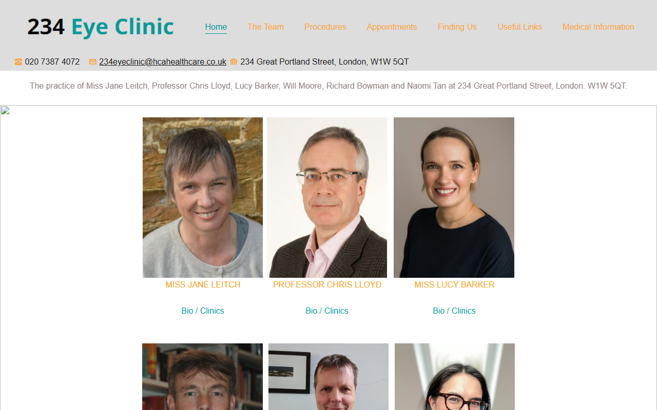 234eyeclinic.com screenshot