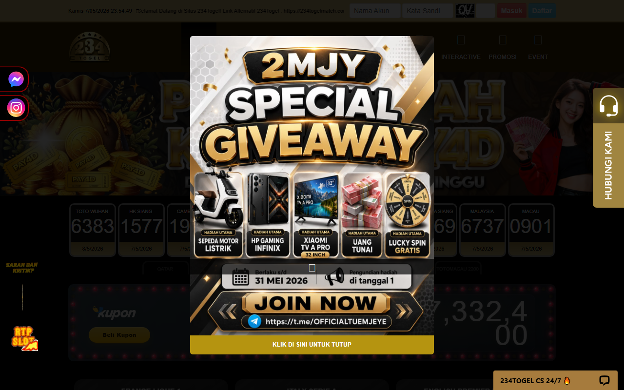 234togelpay.com screenshot