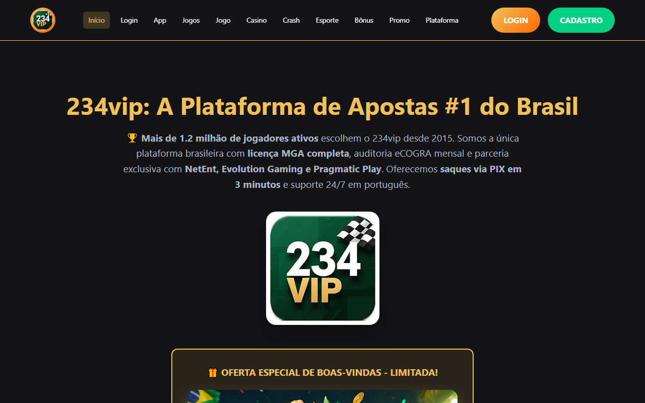 234vipbett.com screenshot