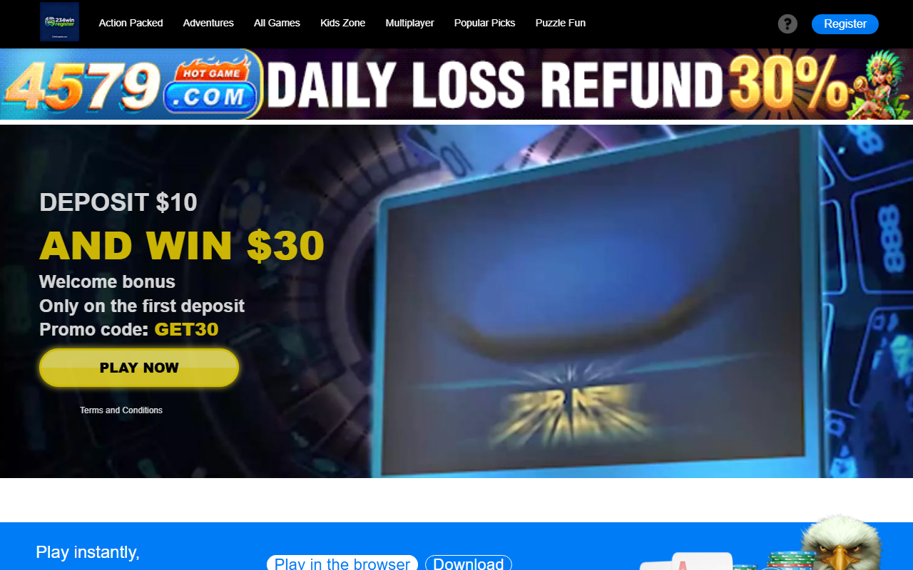 234winregister.com screenshot