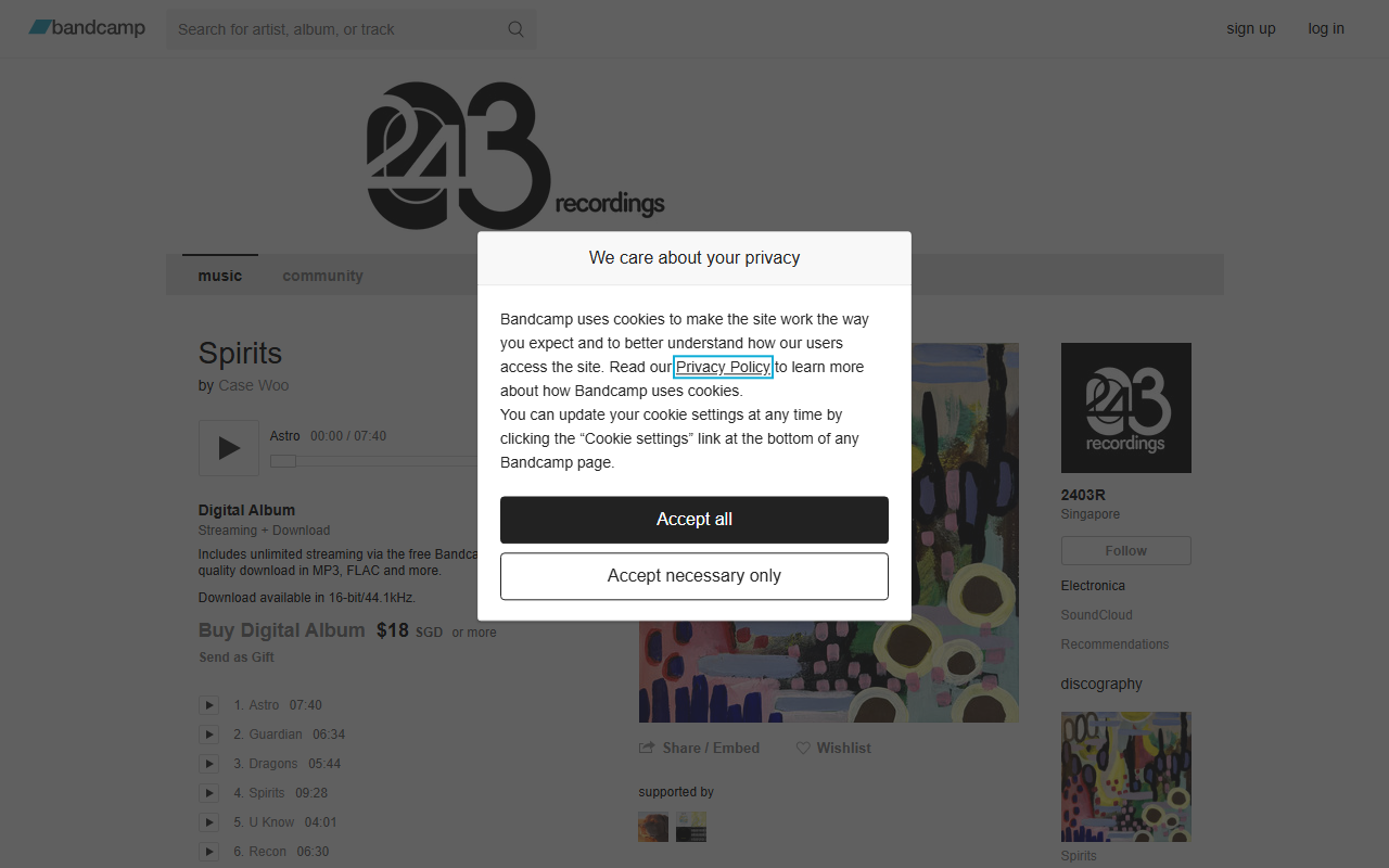 2403recordings.com screenshot
