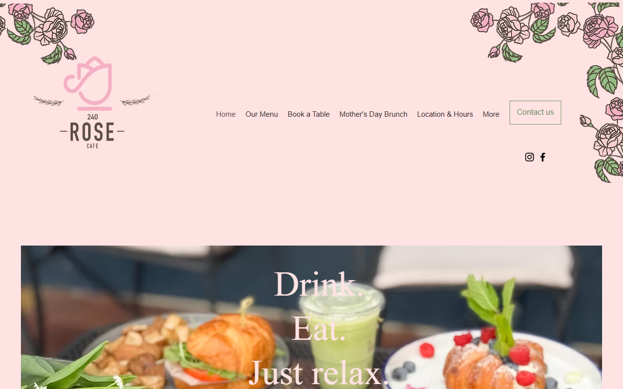 240rosecafe.com screenshot