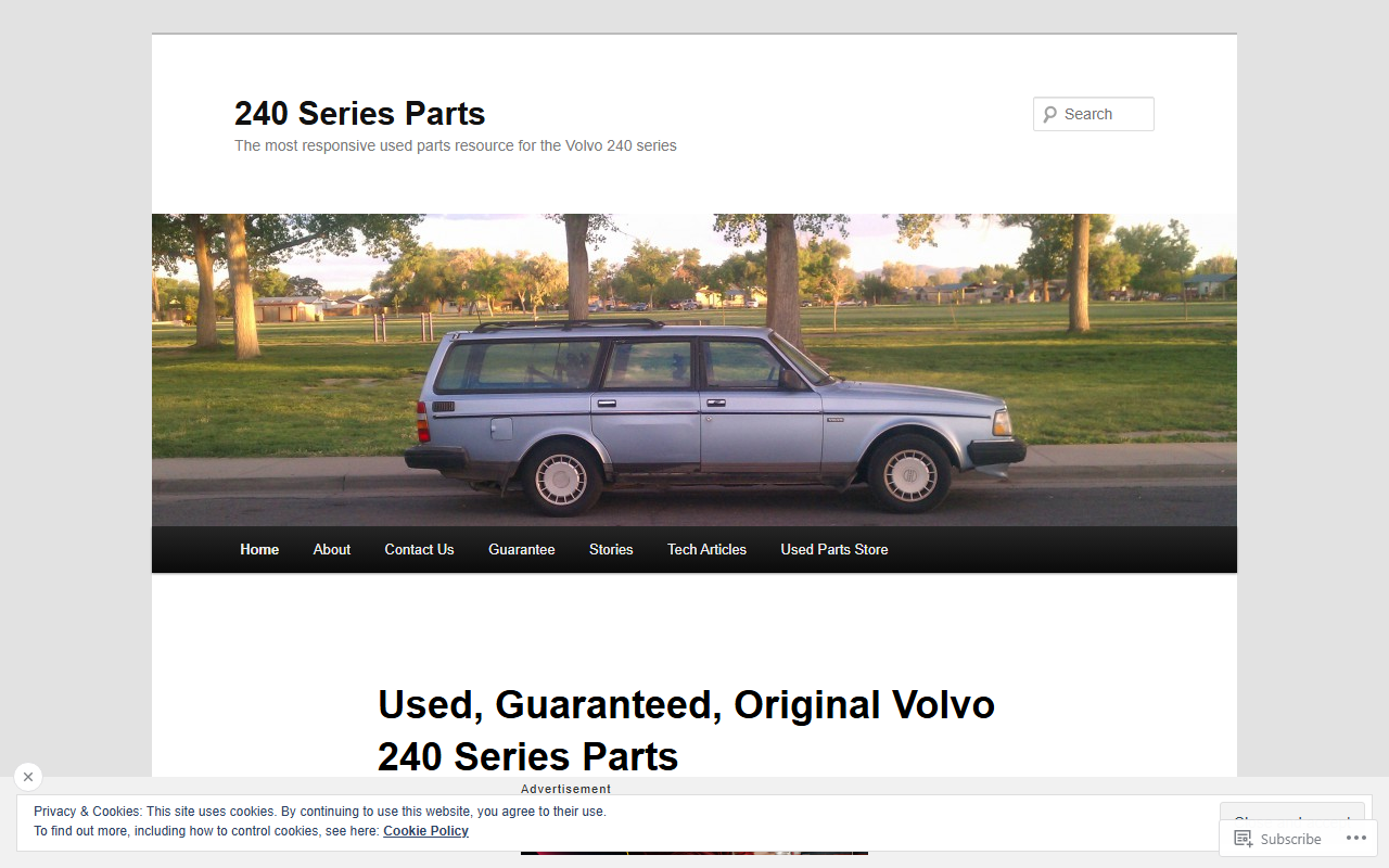 240seriesparts.com screenshot