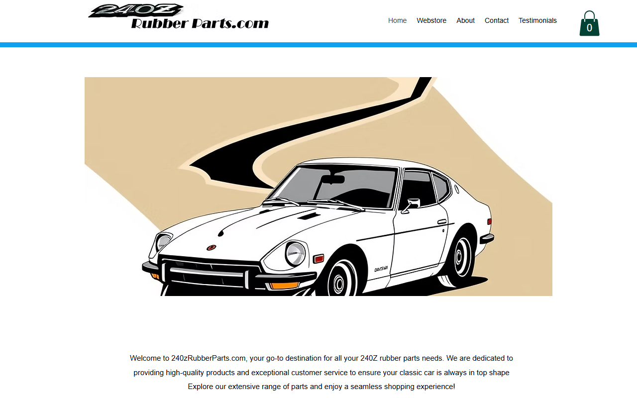 240zrubberparts.com screenshot